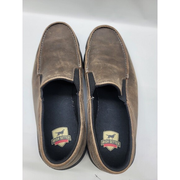 Irish Setter Red wing Brown tan Leather Shoes Moc Toe Loafers Men\'s 12 D 3830